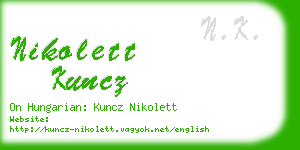 nikolett kuncz business card